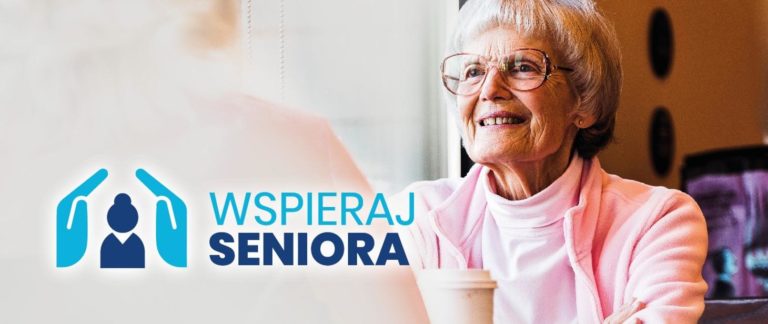 Plakat promujący akcję Wspieraj Seniora