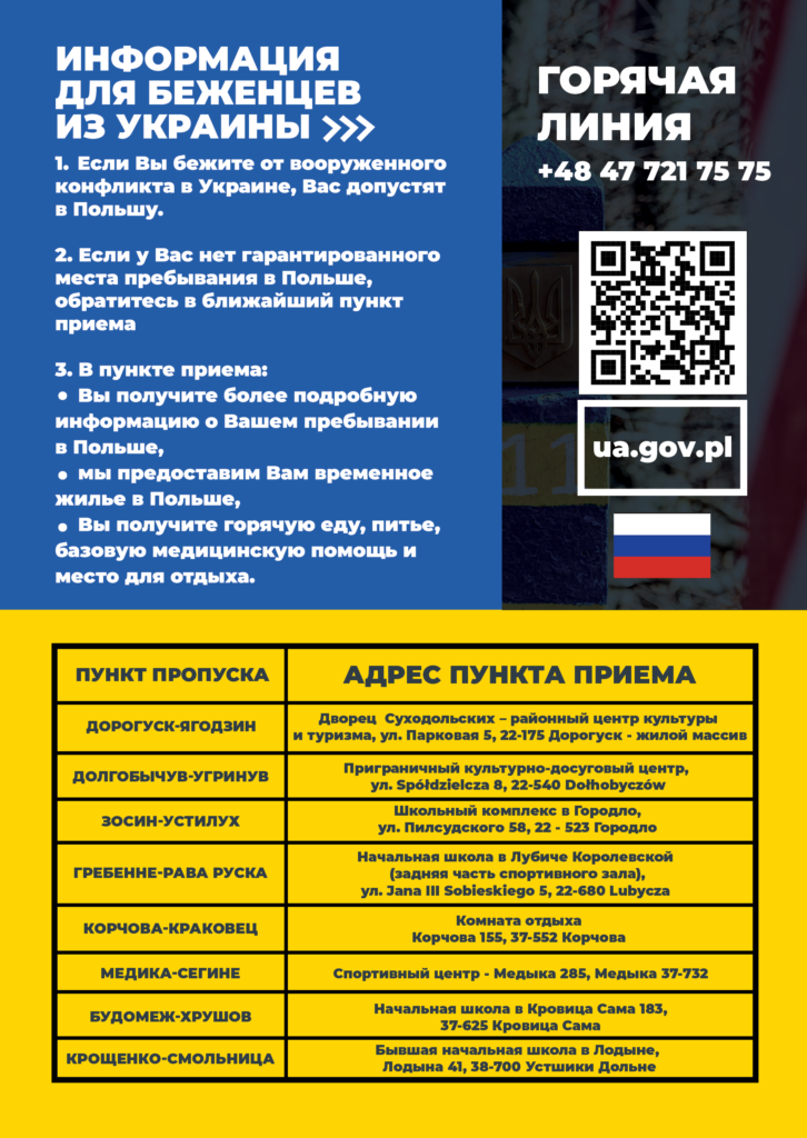 Pomoc dla Ukrainy - plakat RU