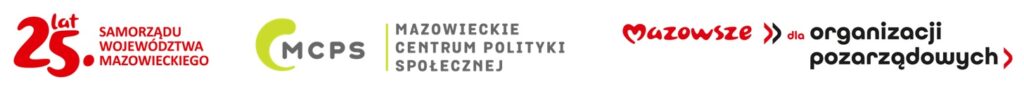 Logotypy 25 lat samorządu województwa mazowieckiego, MCPS i Mazowsze dla organizacji samorządowych